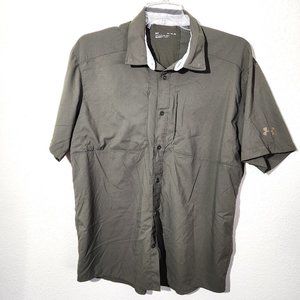 Under Armour Vented Fishing Shirt Olive Drab Green size XL